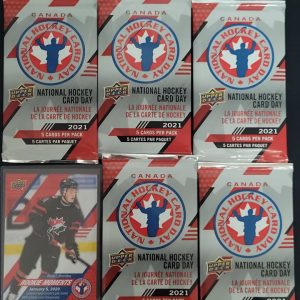 2021 Upper Deck National Hockey Card Day Pack x 5 + Alexis Lafreniere Rookie Card